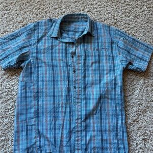 Ariat Men's Casual Blue and Brown Plaid Shirt